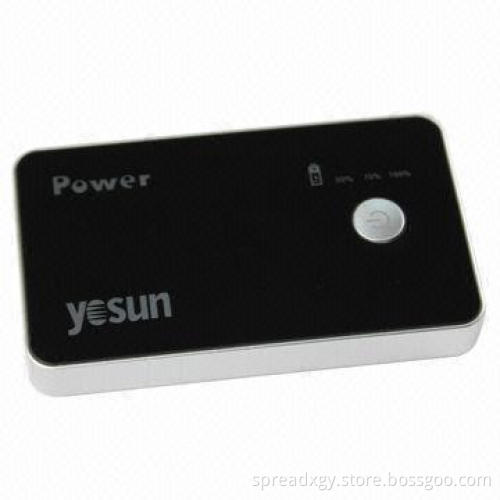 Mobile power bank with polymer battery, 3000mAh capacity